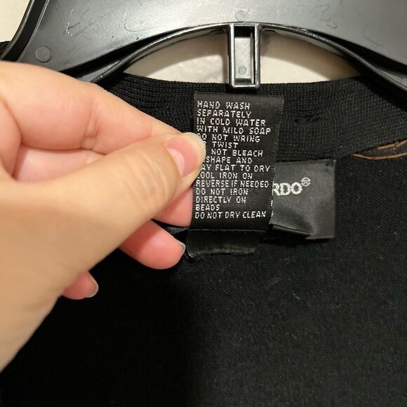 Colette Mordo For Sadimara Embellished Black Silk Cardigan - Picture 6 of 9